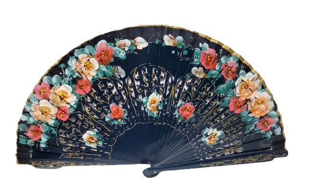 Openwork Fan with floral design on both sides Ref. 1289